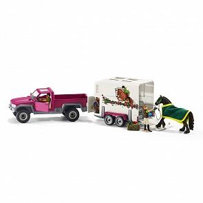 Игровой набор Schleich — Пикап с прицепом для лошади (Schleich, 42346) Игровой набор Schleich — Пикап с прицепом для лошади (Schleich, 42346)